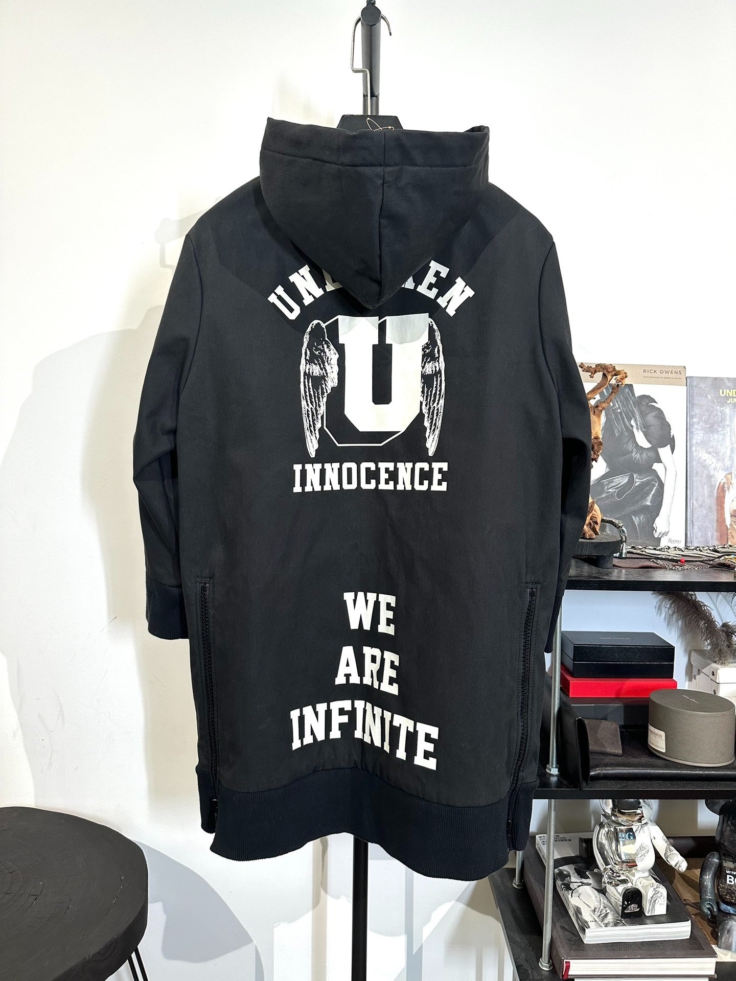Undercover Jun Takahashi Mid-Length Patch Print Hooded Jacket