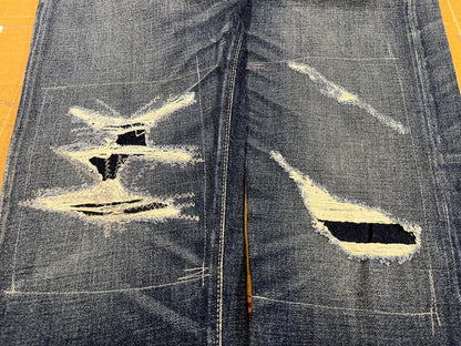 RRL Distressed Patched Vintage Jeans