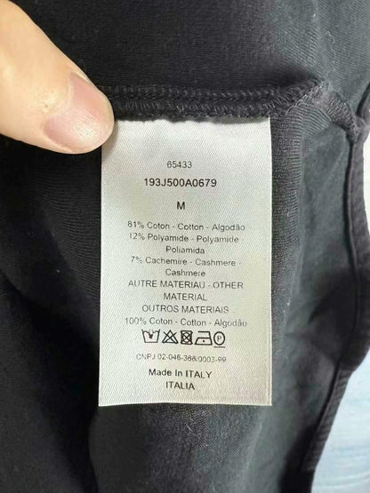 black pocket embroidery wool shirt by Dior