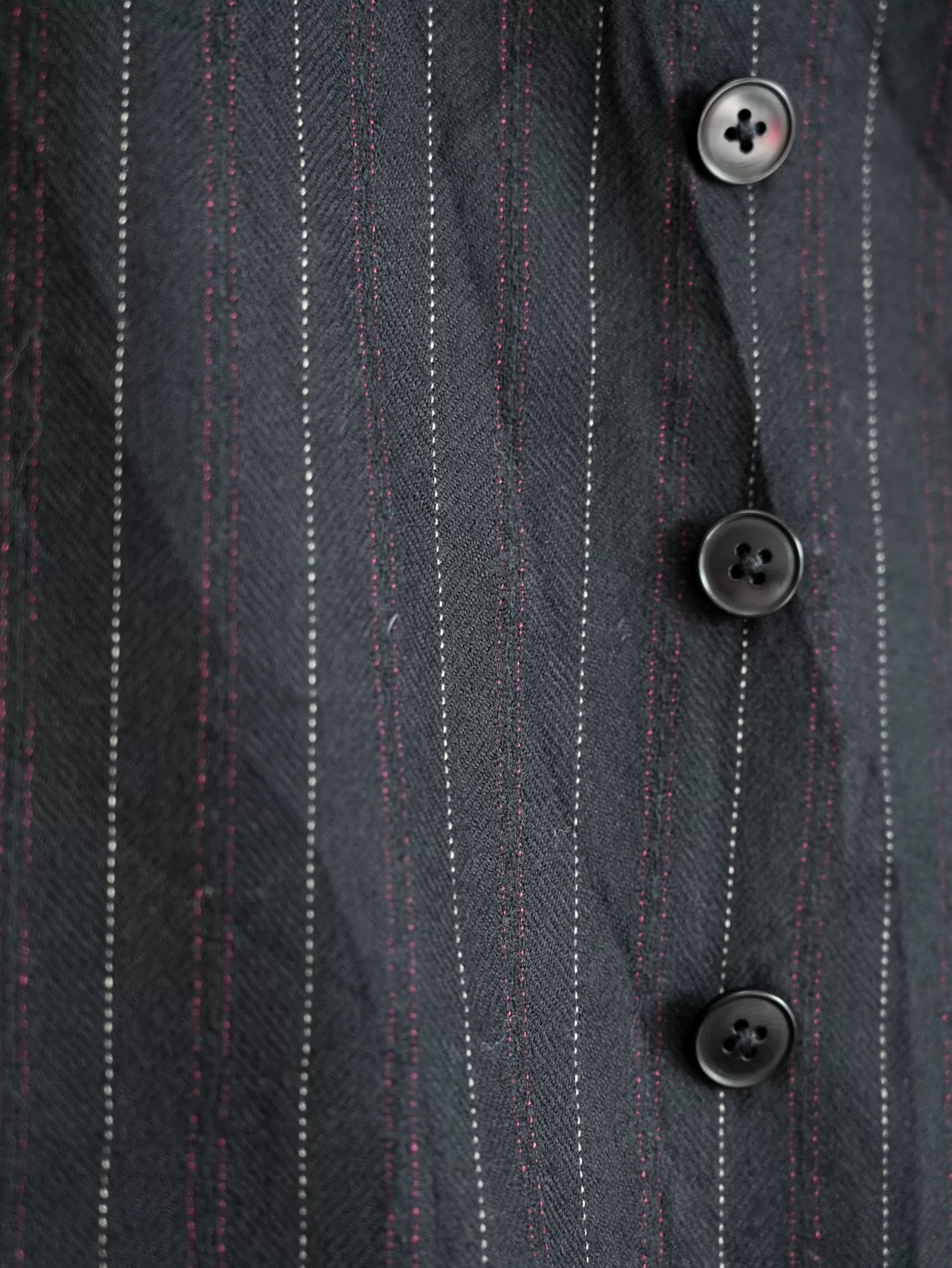 Yohji Yamamoto Black Red Striped Vest