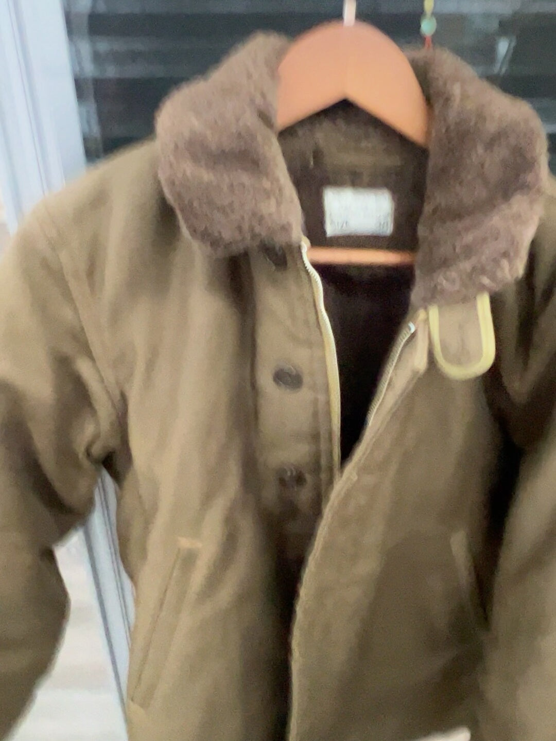 Freewheelers N1 Deck Jacket in Dark Khaki