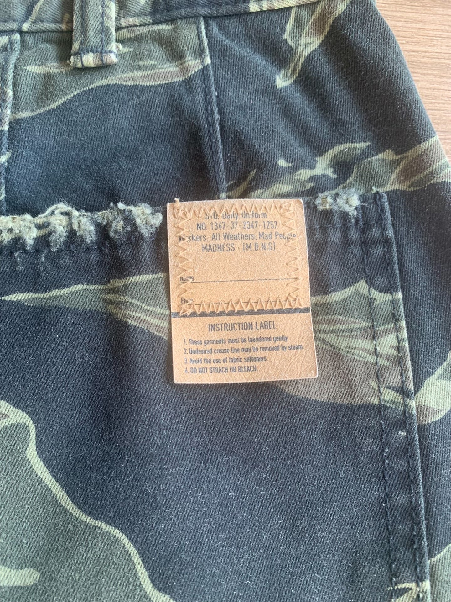 MADNESS Camouflage Cargo Shorts 22SS