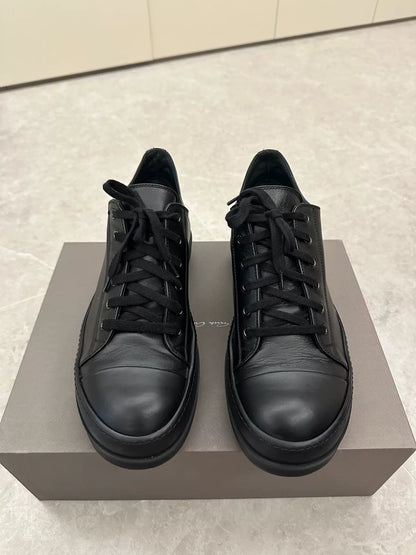 Rick Owens x Converse Black Leather Sneakers