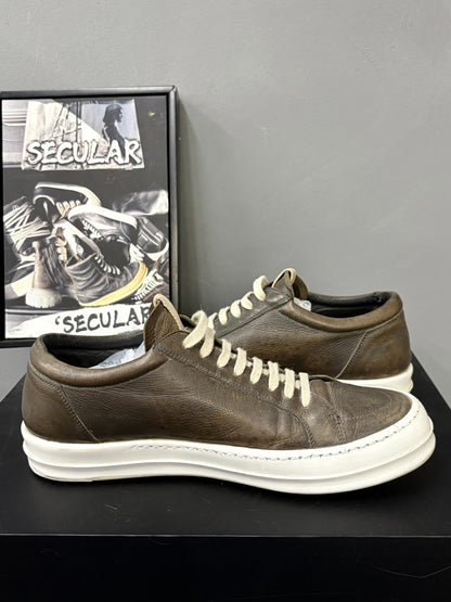 Rick Owens 20FW Low-Top Leather Sneakers
