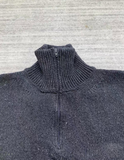 magliano red zip-up sweatshirt with high neck