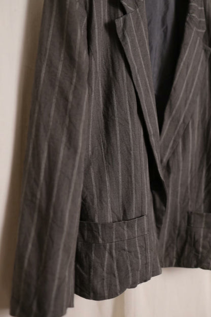 Y's by Yohji Yamamoto Gray Stripe Coat