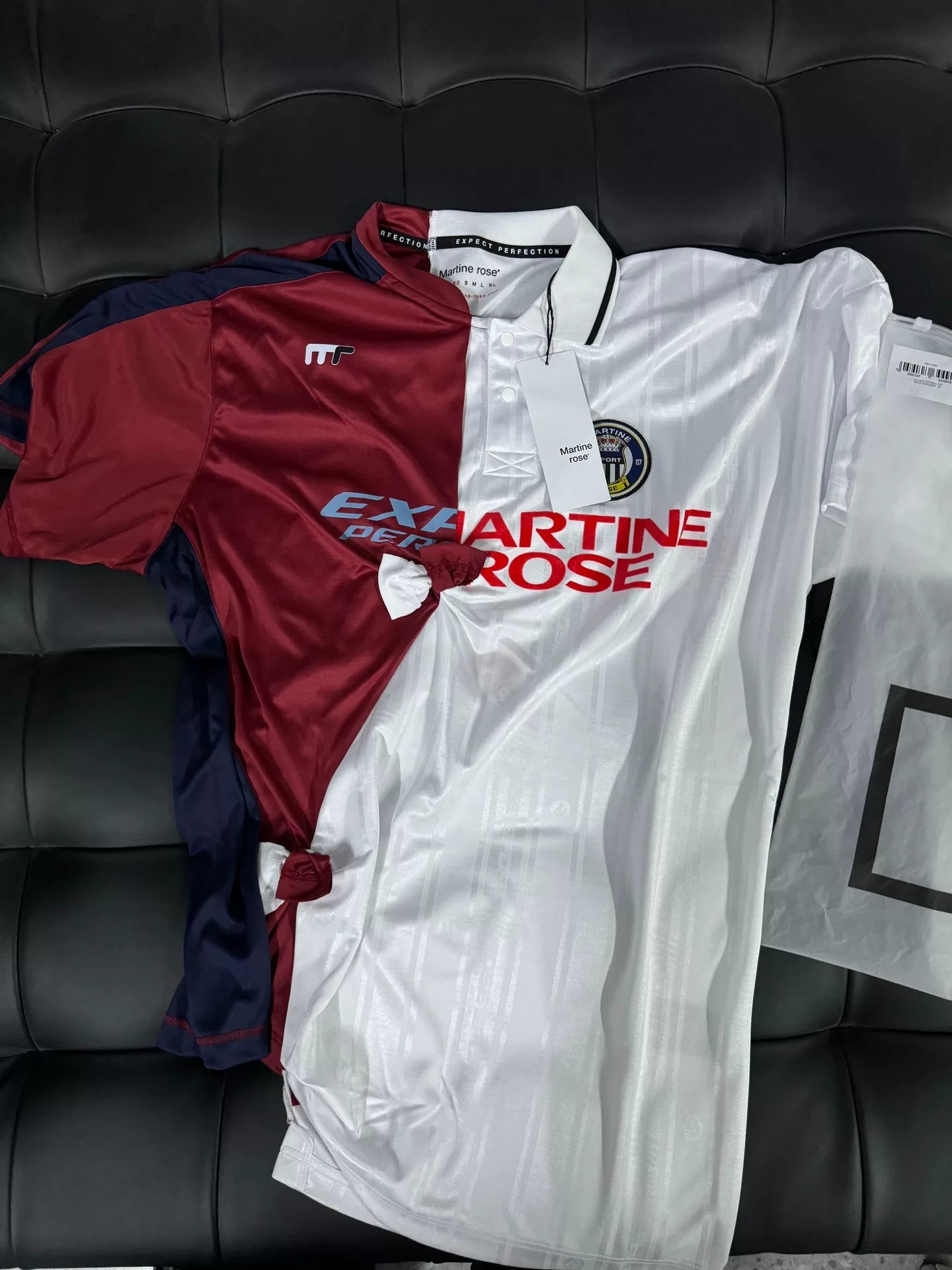 Martine Rose Knotted Color Block Top