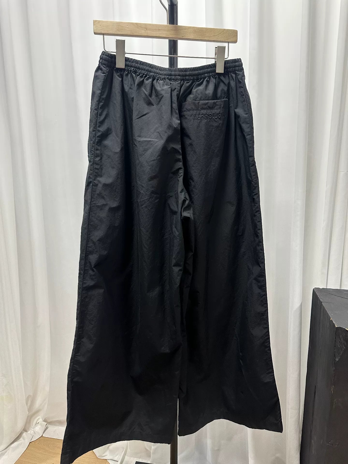 Acne Studios Black Wide-Leg Athletic Pants
