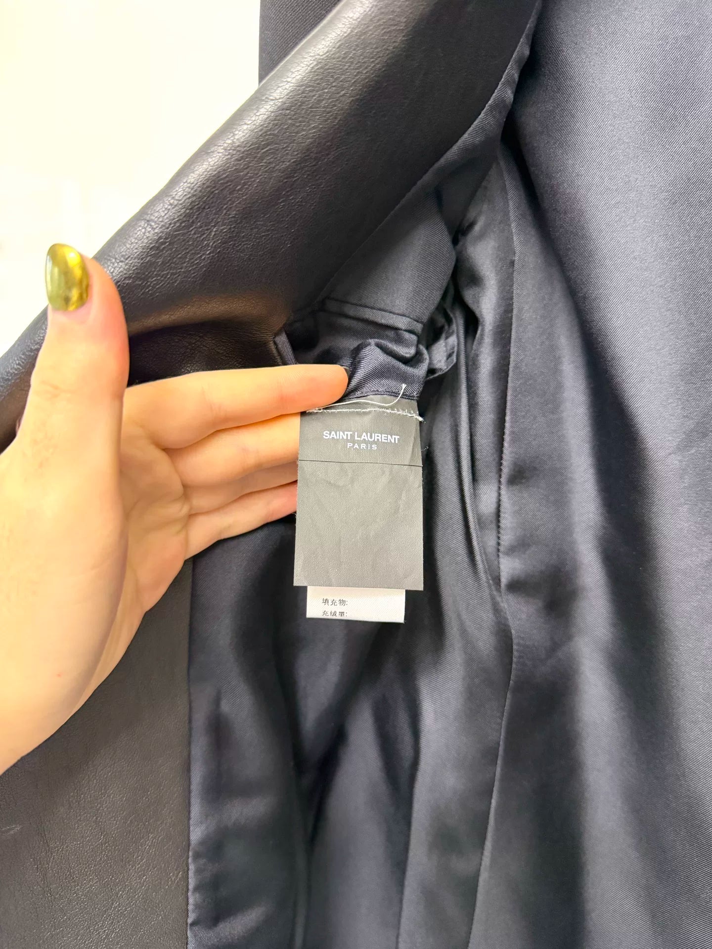 saint laurent leather lapel smoking jacket