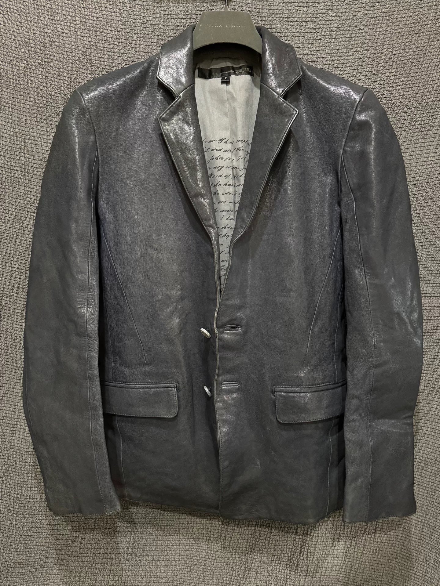 japanese avant-garde style leather blazer