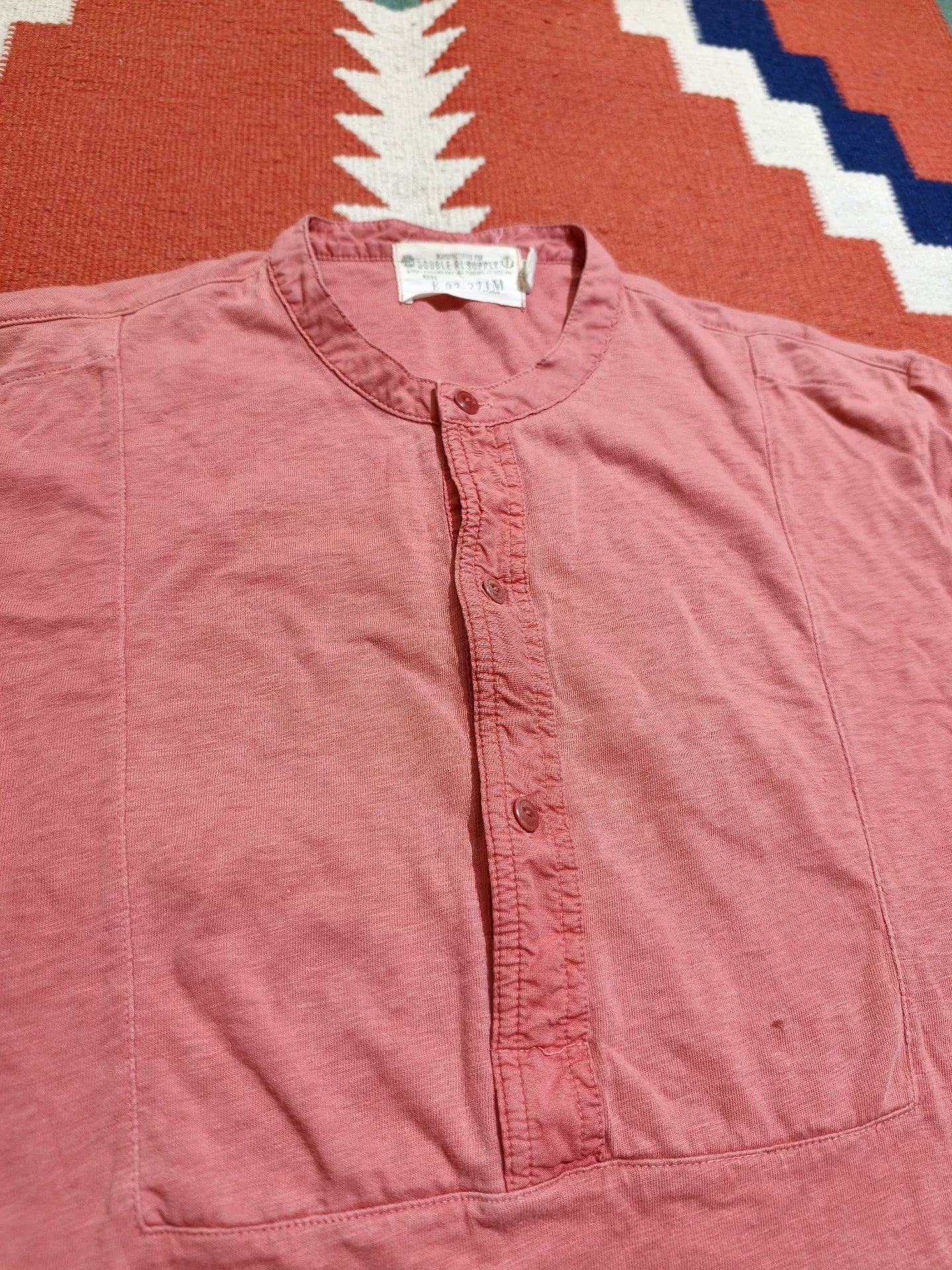 RRL Double RL Henley Long Sleeve T-shirt