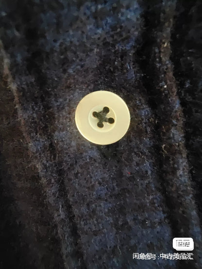 Freewheelers Navy Check Wool Shirt