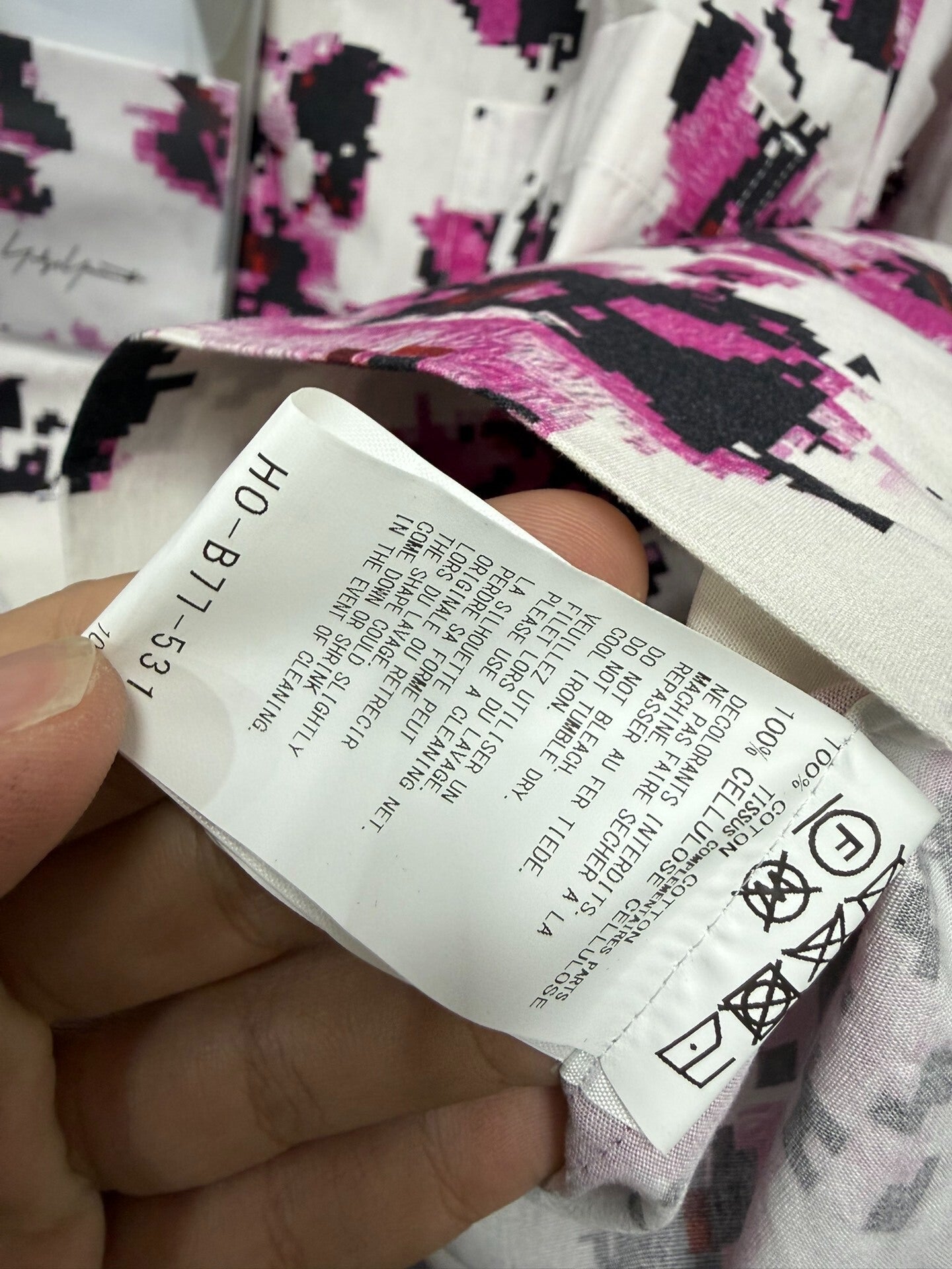 Yohji Yamamoto Mosaic Pattern Shirt