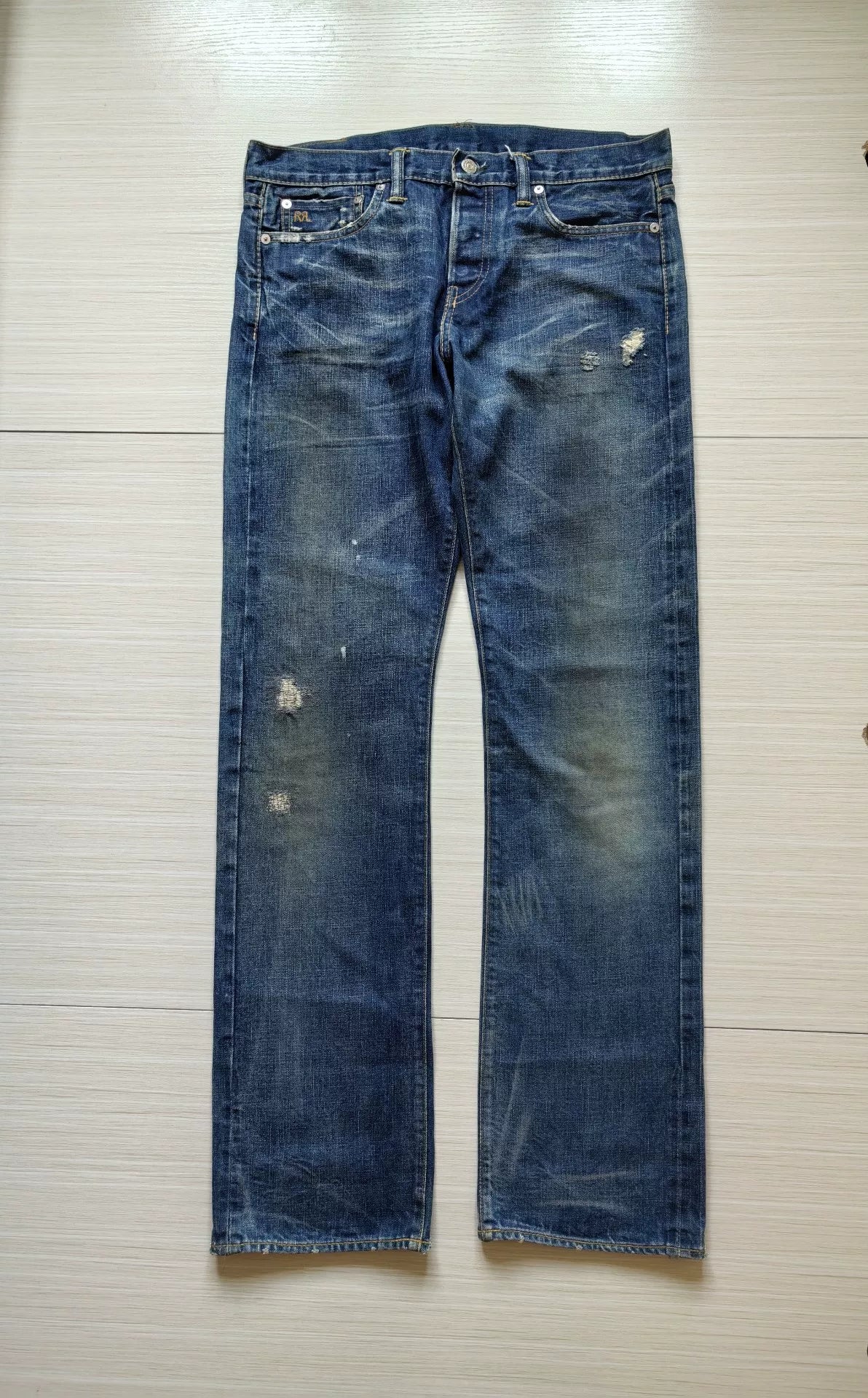 rrl double rl straight leg denim jeans