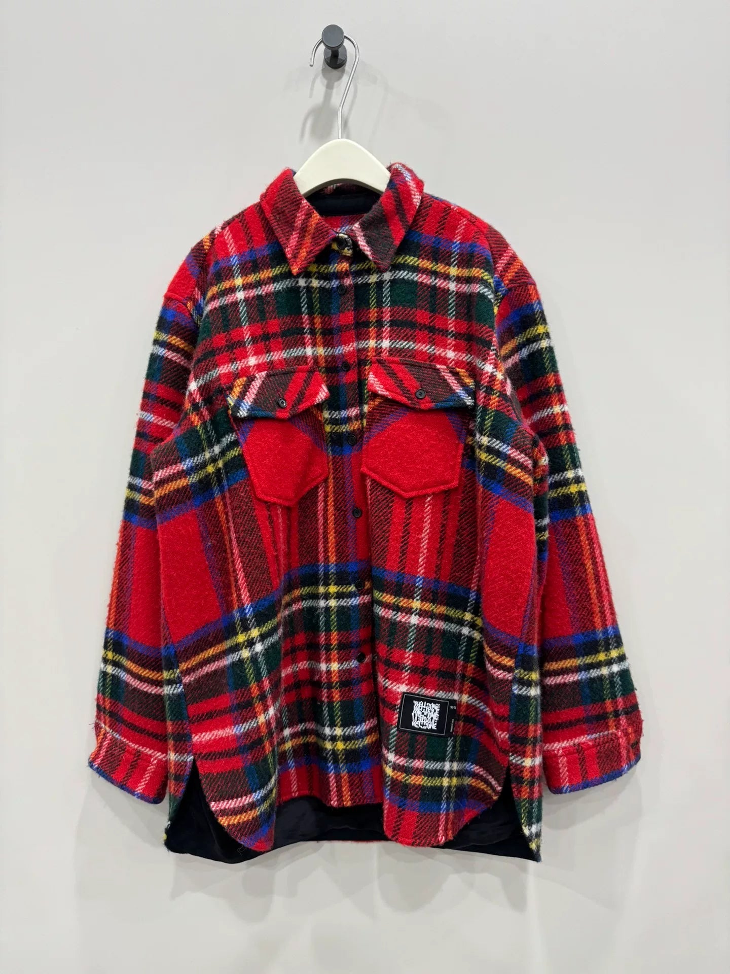 We11done Red Plaid Long Sleeve Shirt
