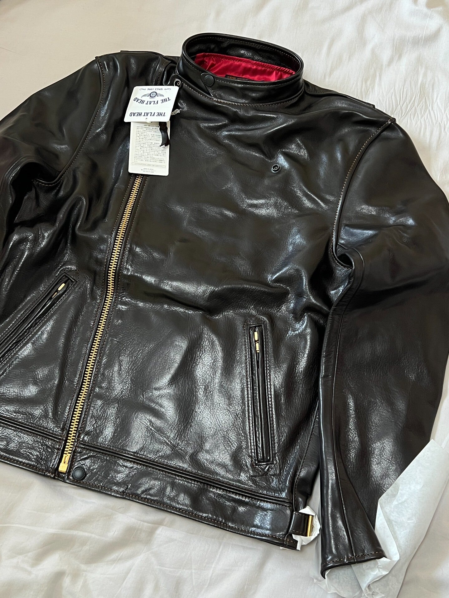 The Flat Head Stand Collar Horsehide Jacket