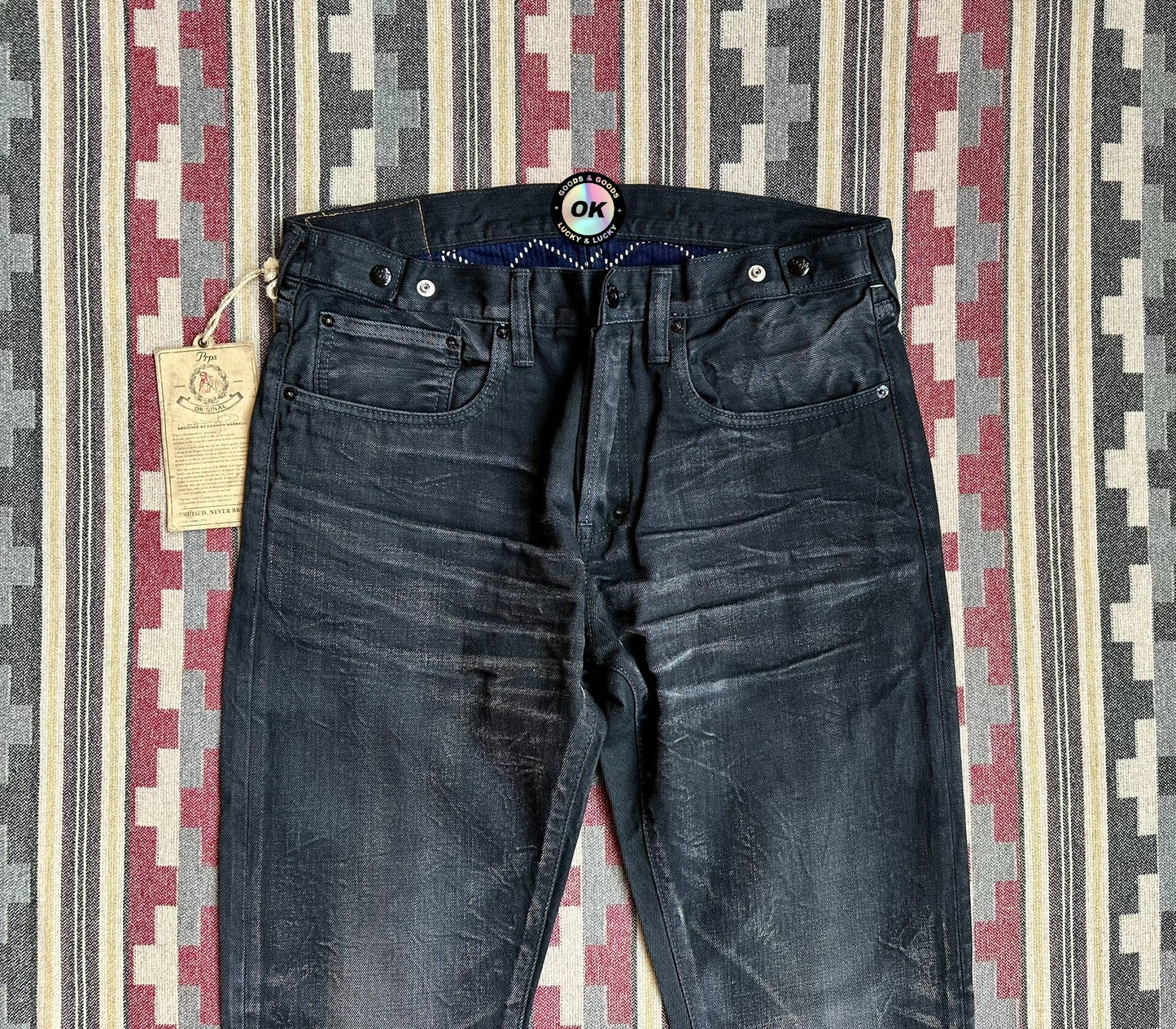 vintage black distressed denim jeans