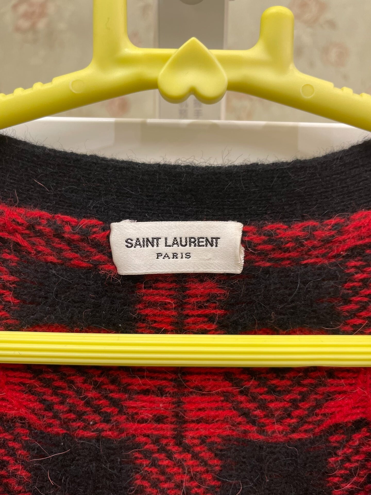 YSL Saint Laurent 14FW Plaid Cardigan Shirt