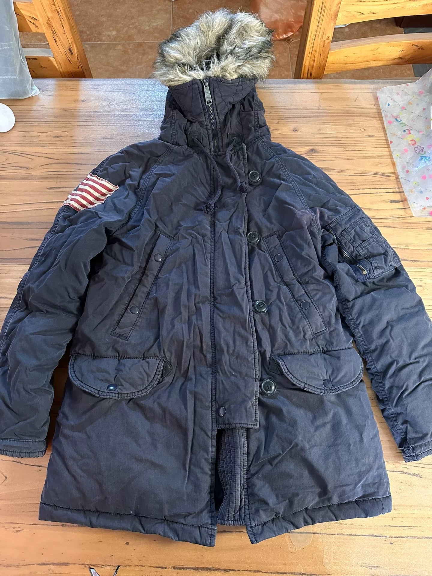 Vintage RRL n3B Carbon Black Down Jacket