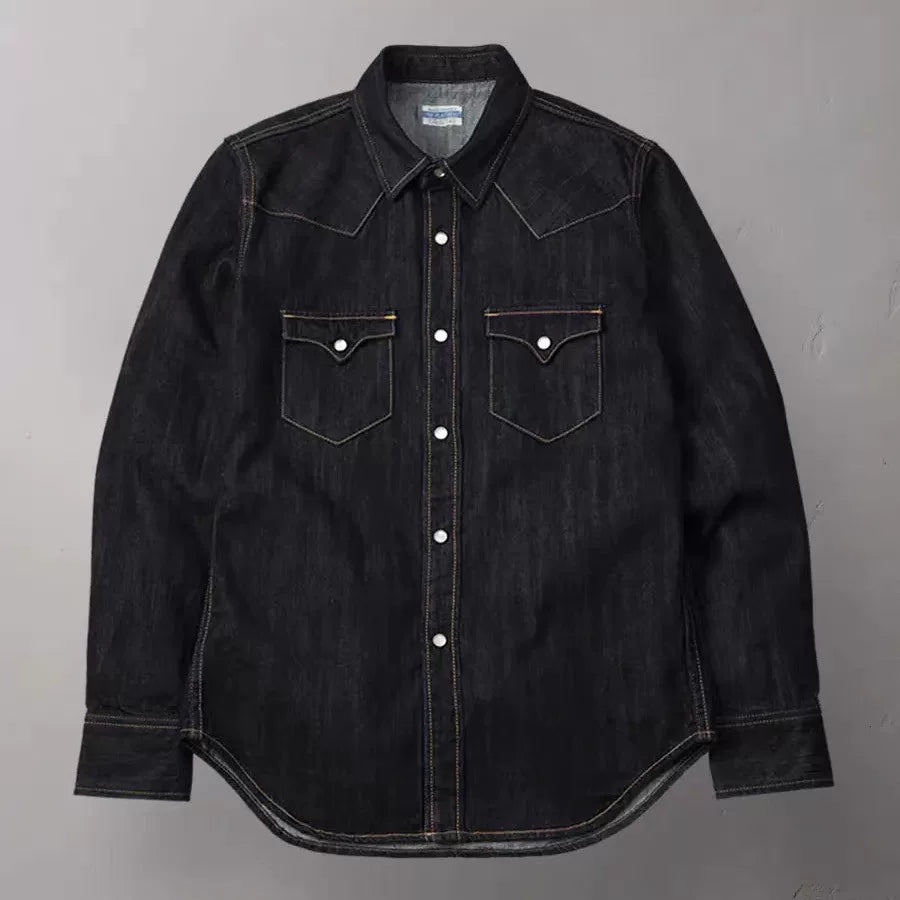 The Flat Head Classic Western Denim Shirt