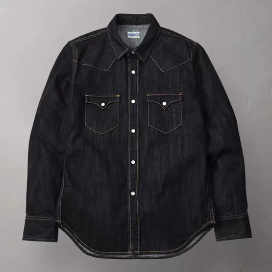 The Flat Head Classic Western Denim Shirt