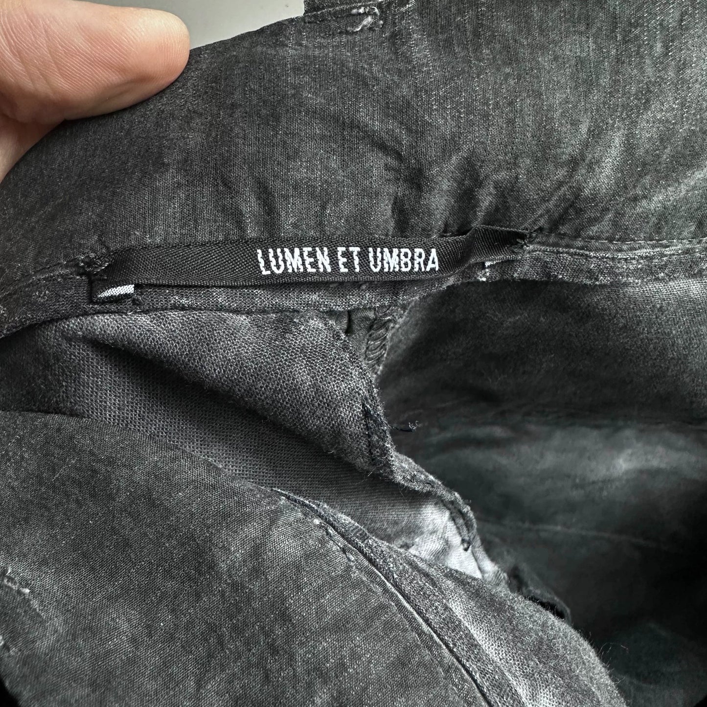 vintage washed texture long pants