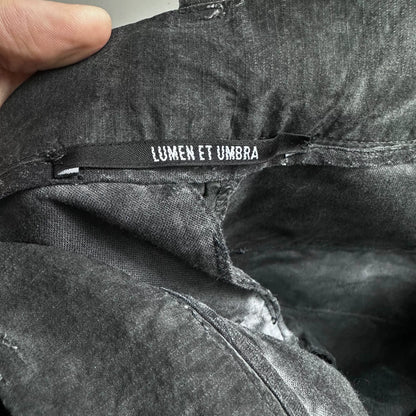 vintage washed texture long pants