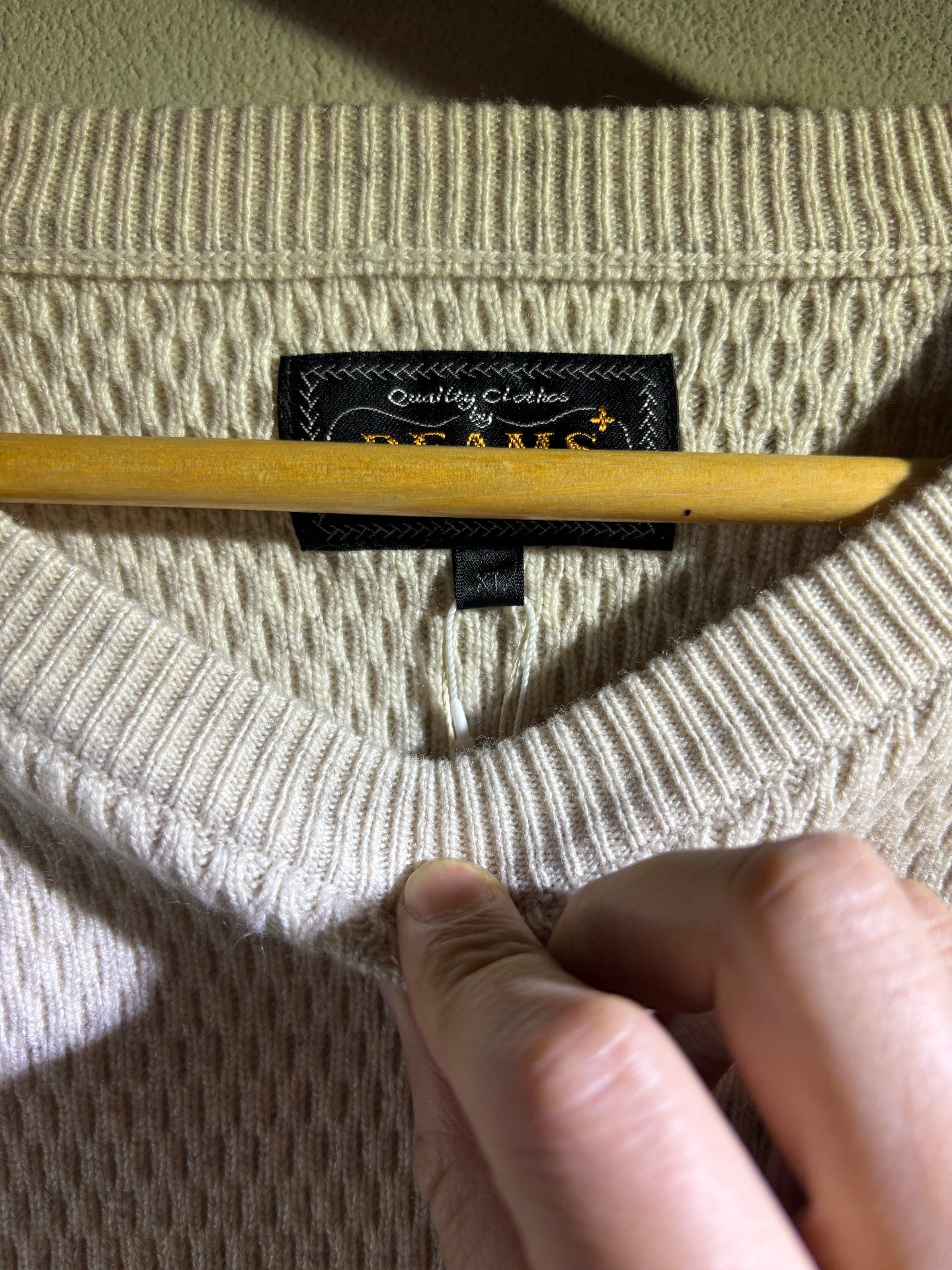 Beams Plus Yak Cashmere Blend Waffle Long Sleeve