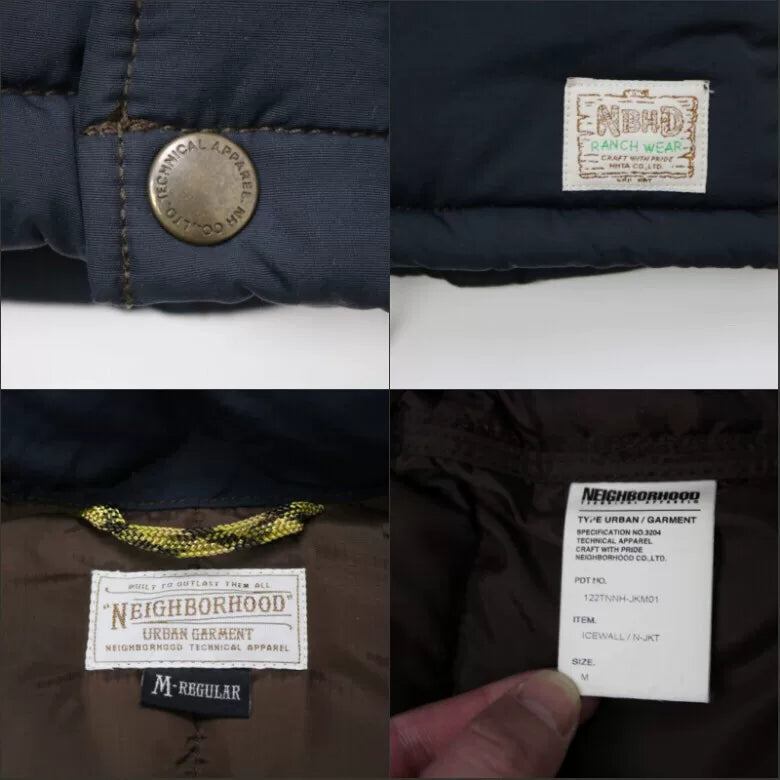 neighborhood icewall hooded puffer jacket
