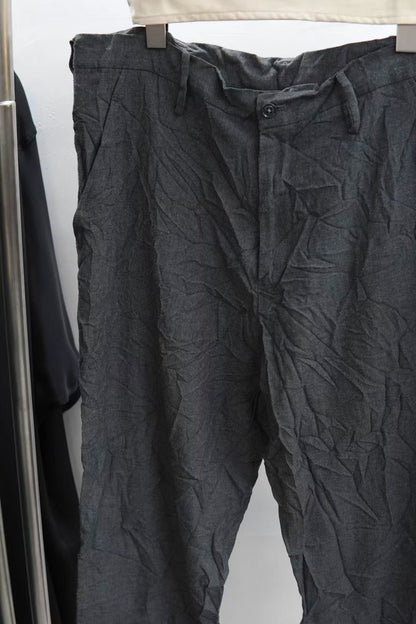 Yohji Yamamoto Pour Homme S/S 2016 Gray Pleated Trousers
