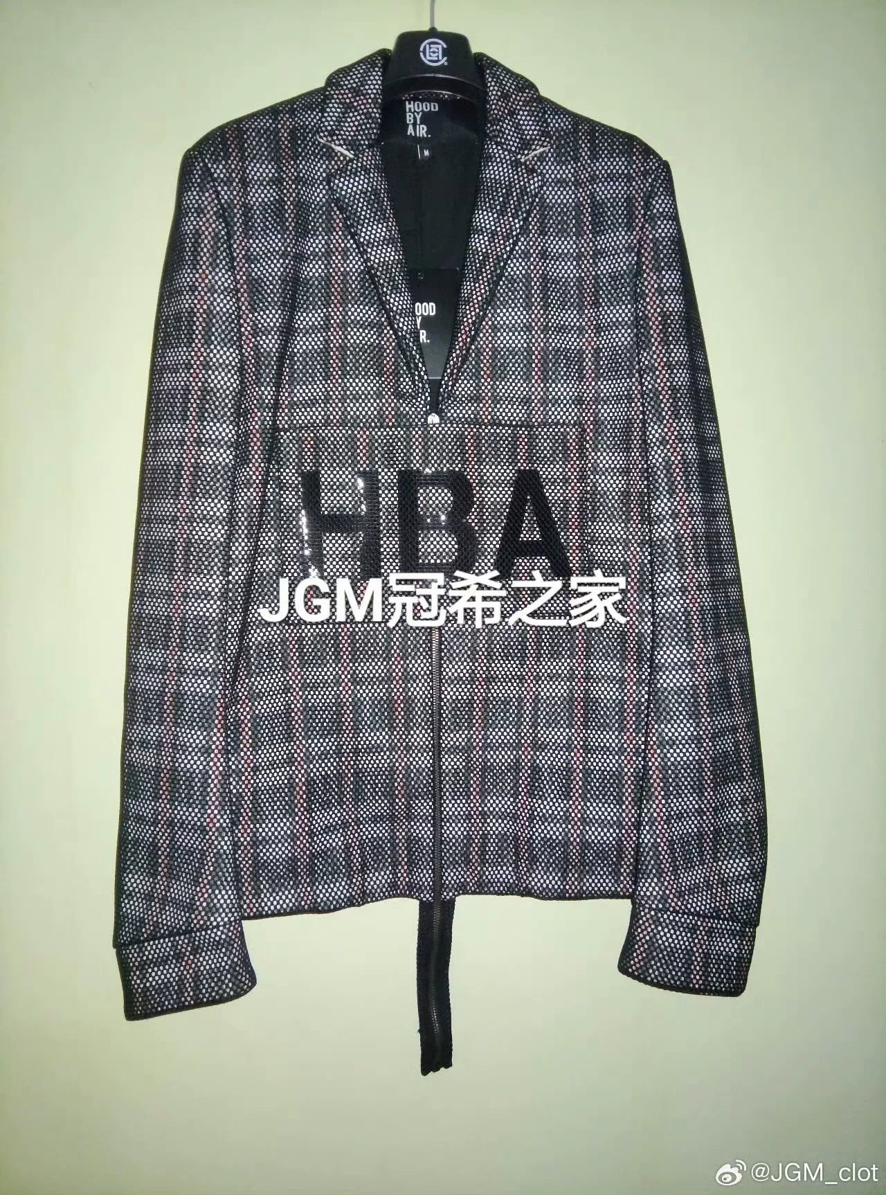 HBA 15FW Plaid Mesh Blazer