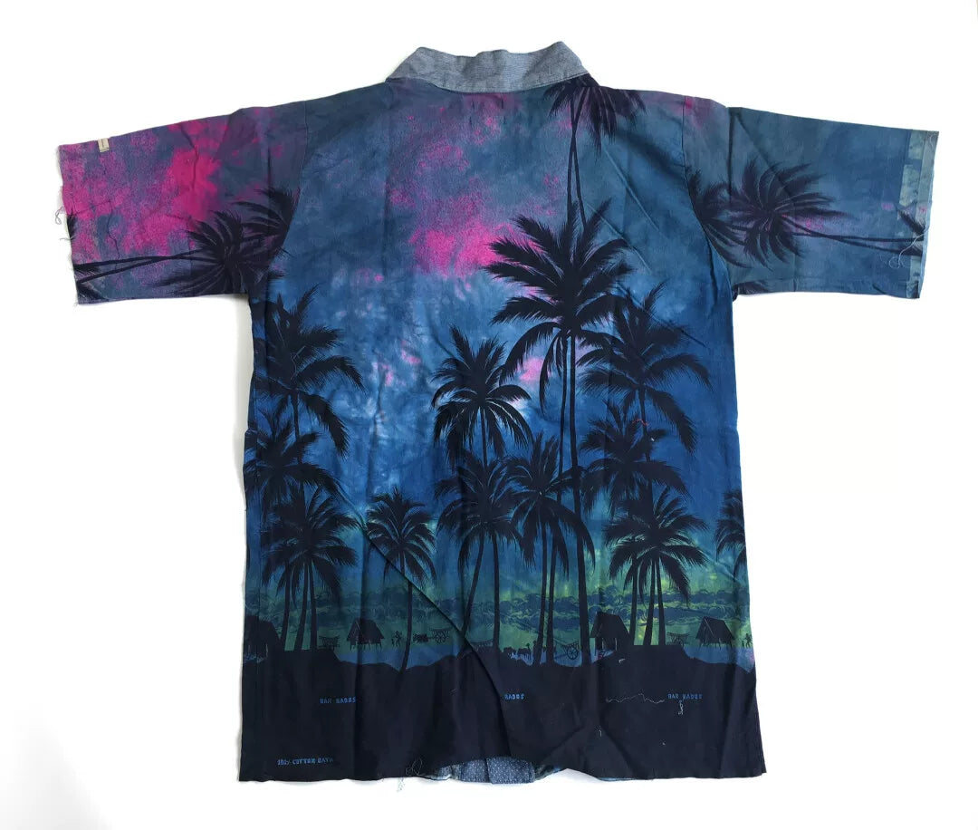 blue hand-painted vintage shirt