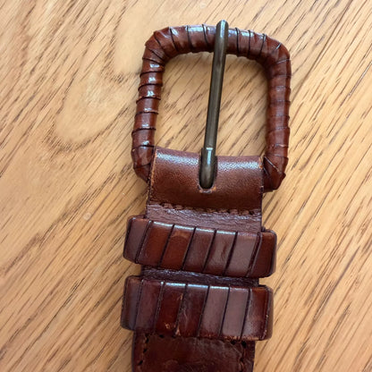 Vintage Handmade Leather Belt from Italy