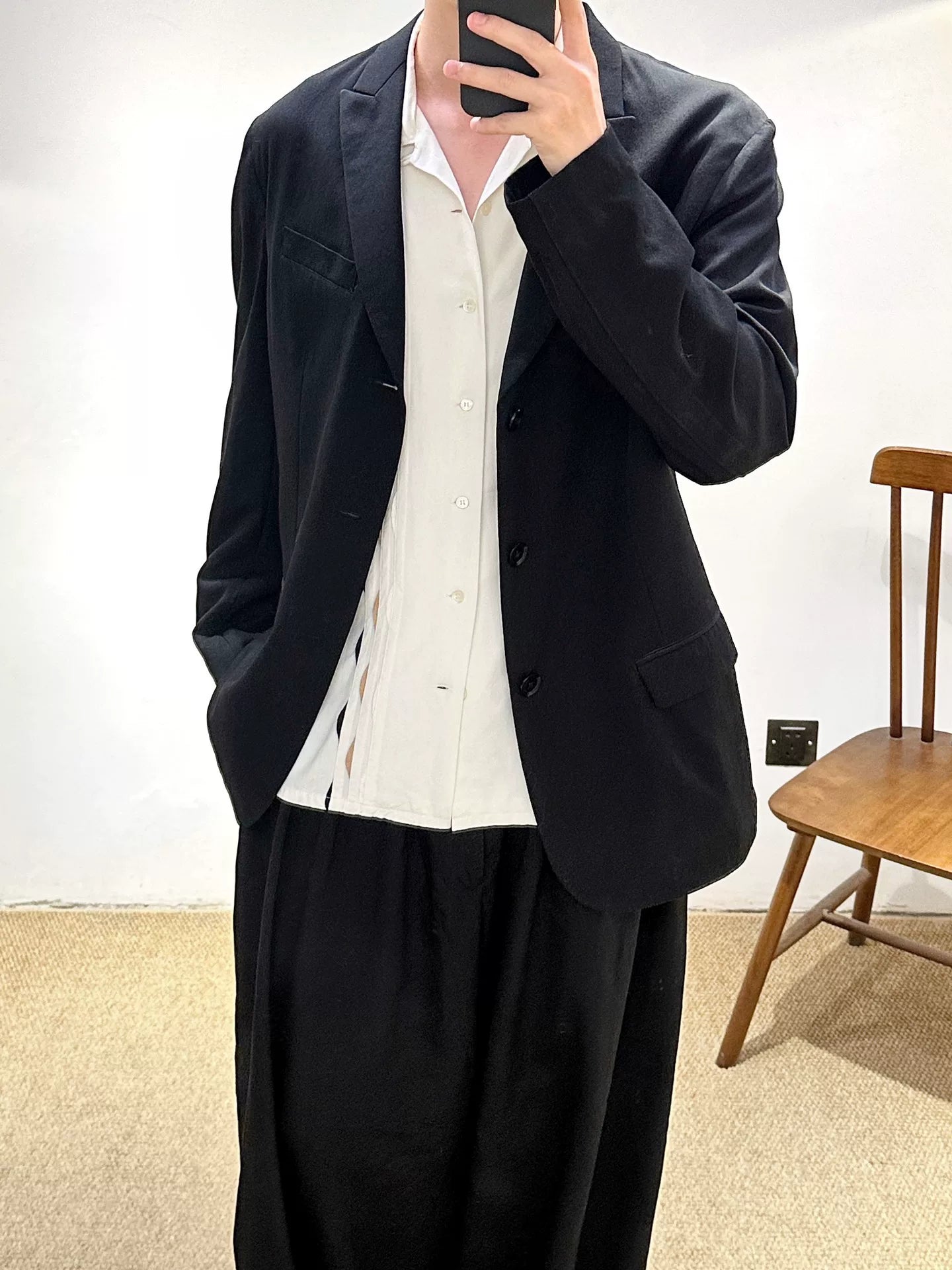 Yohji Yamamoto Y's Men Semi-Circle Rayon Shirt