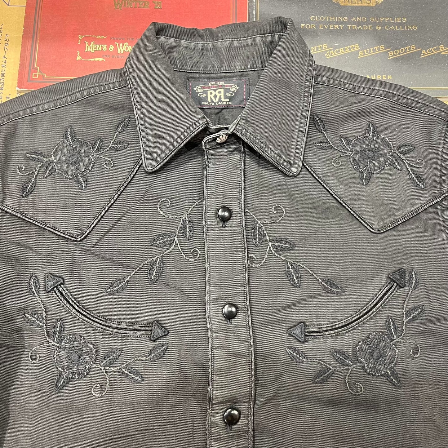 RRL Vintage Embroidered Musician Shirt