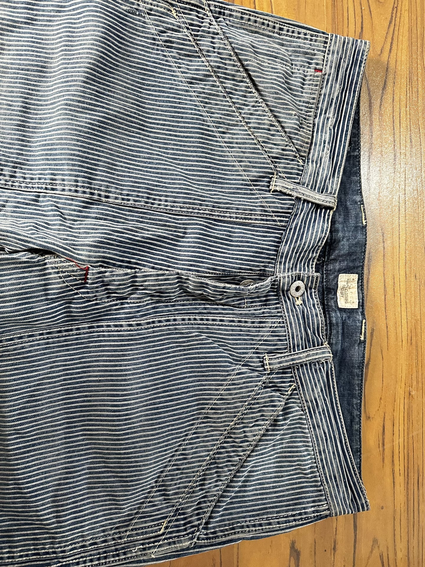 RRL Vintage Blue White Striped Pants