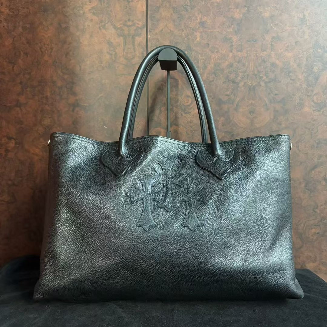 Chrome Hearts Cross Leather Tote Bag