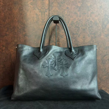Chrome Hearts Cross Leather Tote Bag