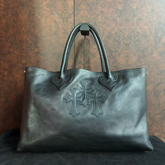 Chrome Hearts Cross Leather Tote Bag