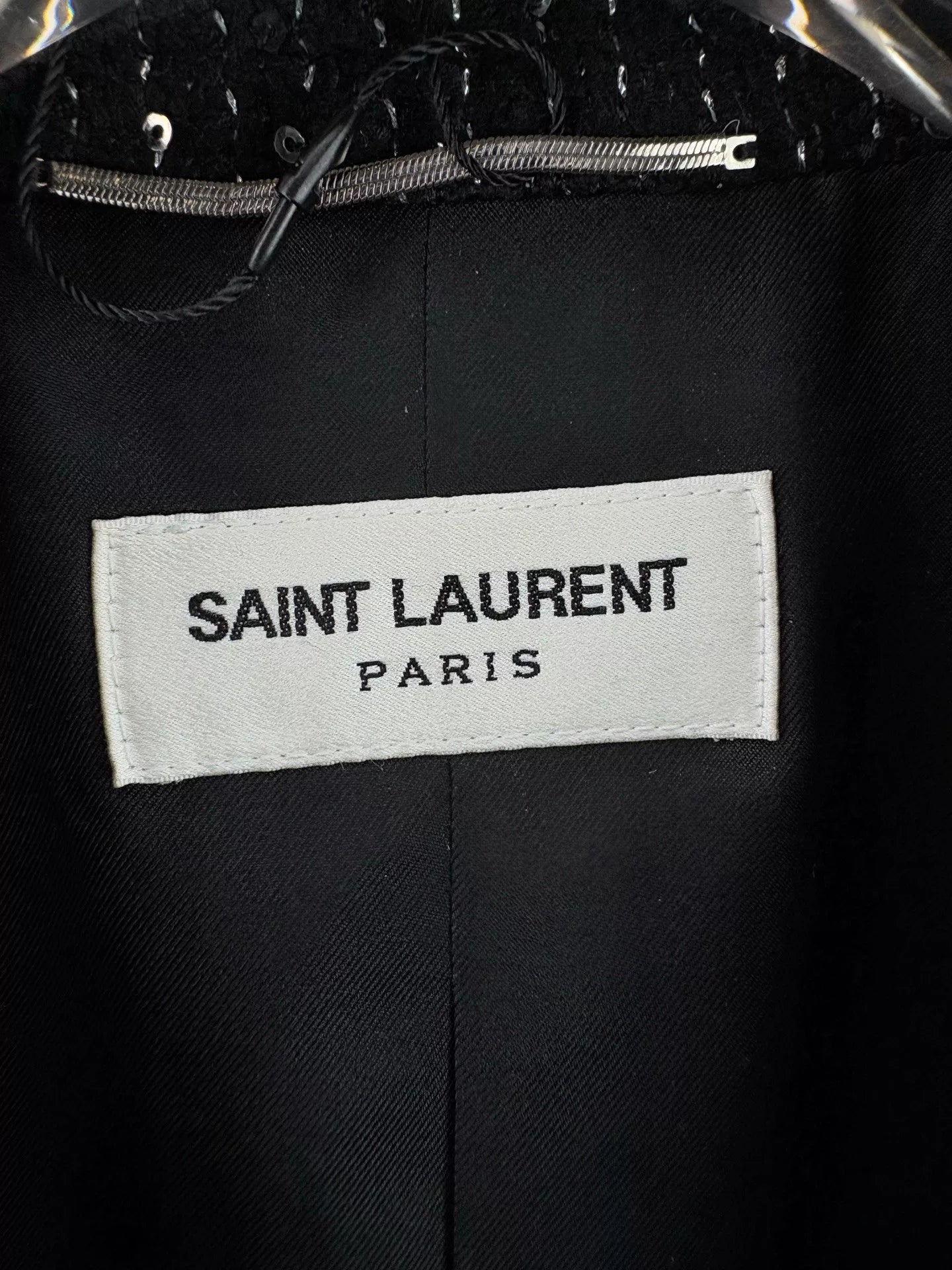 Saint Laurent Black Sequin Blazer