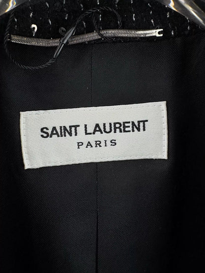 Saint Laurent Black Sequin Blazer