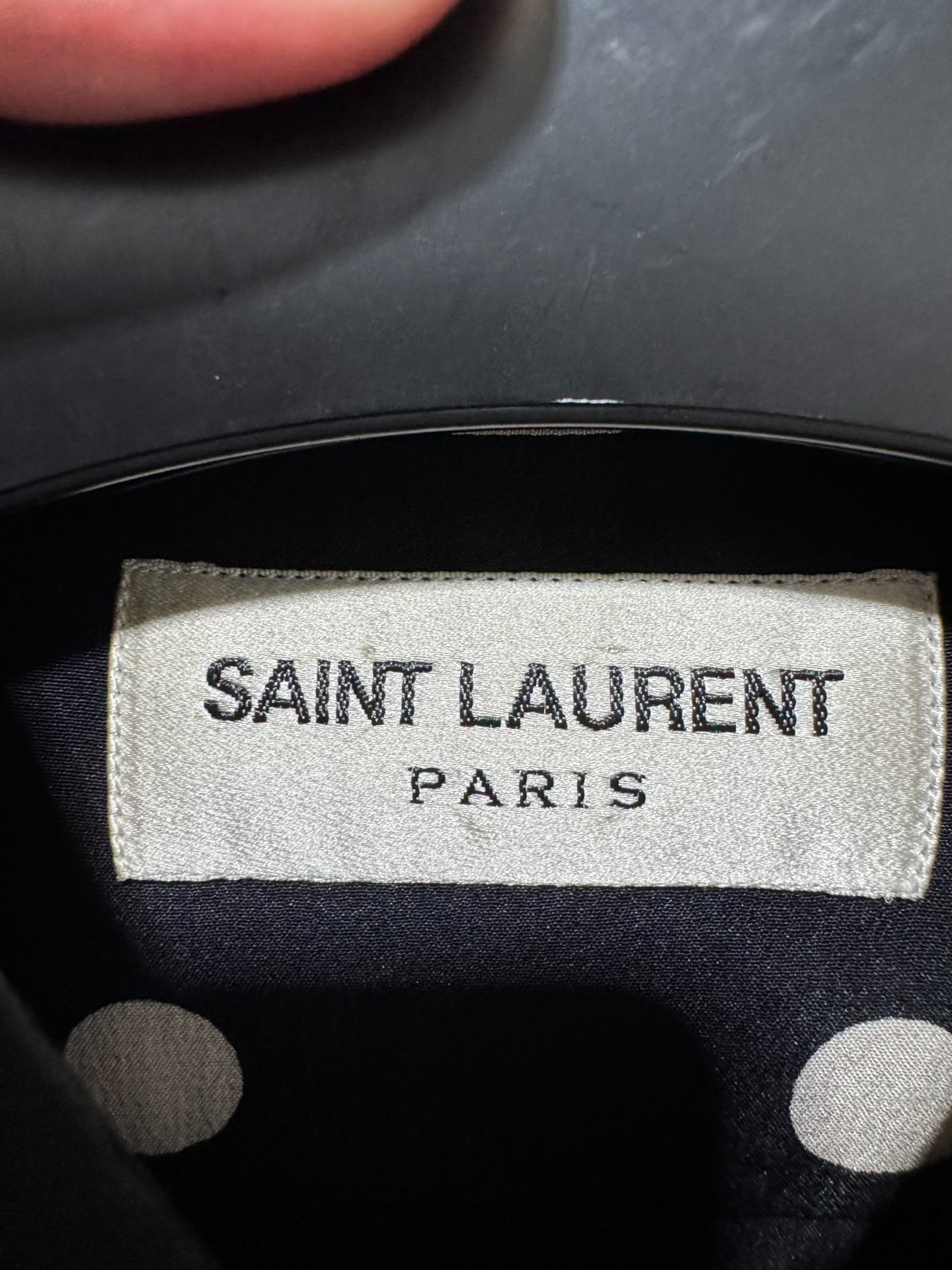 Saint Laurent 15FW Polka Dot Silk Shirt
