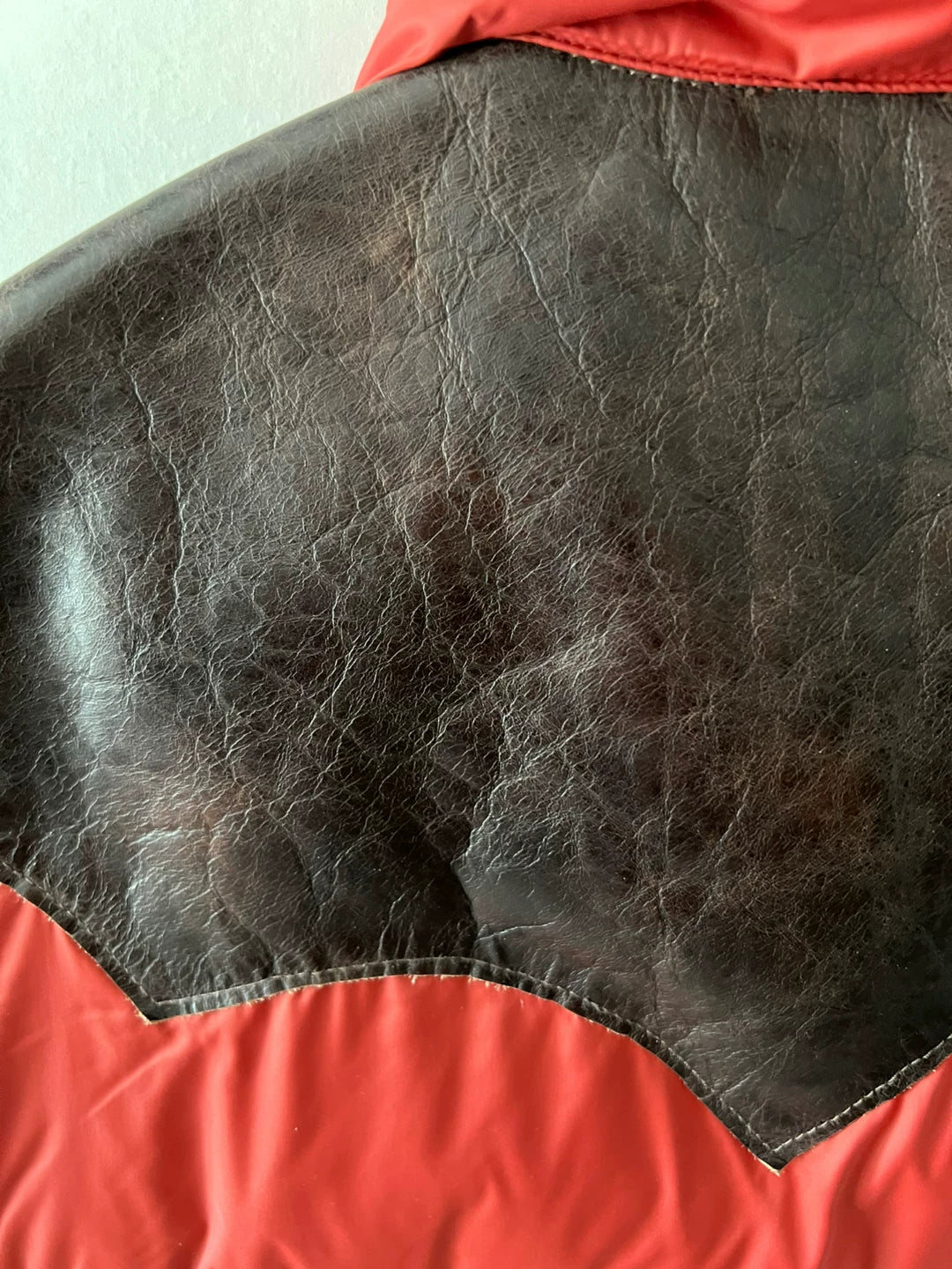 RRL Down Vest with Leather Details