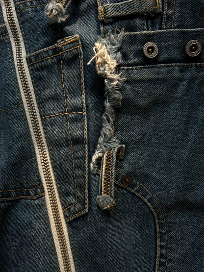 unique asymmetric denim jacket by nozomi ishiguro