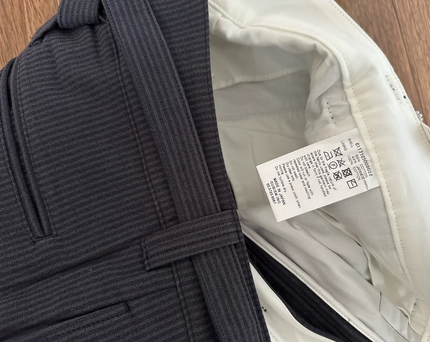 visvim hakama stripe pants in black