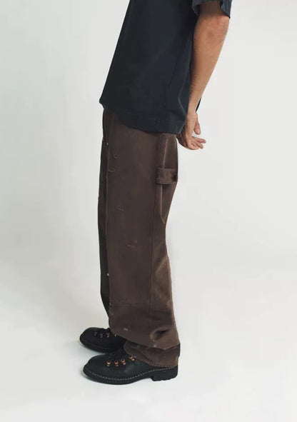 givenchy distressed cargo pants in brown