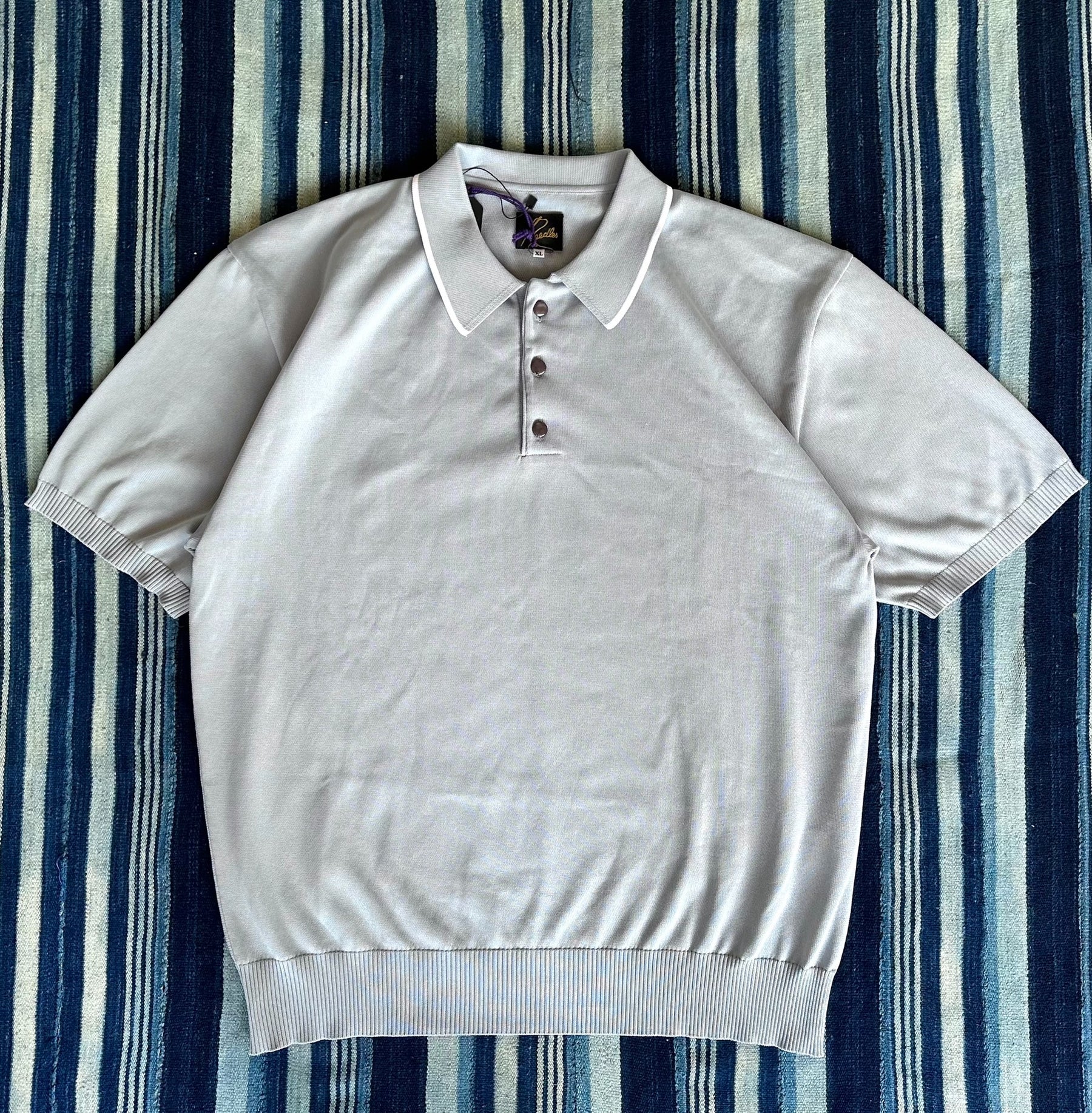 Needles Short-Sleeve Polo Sweater