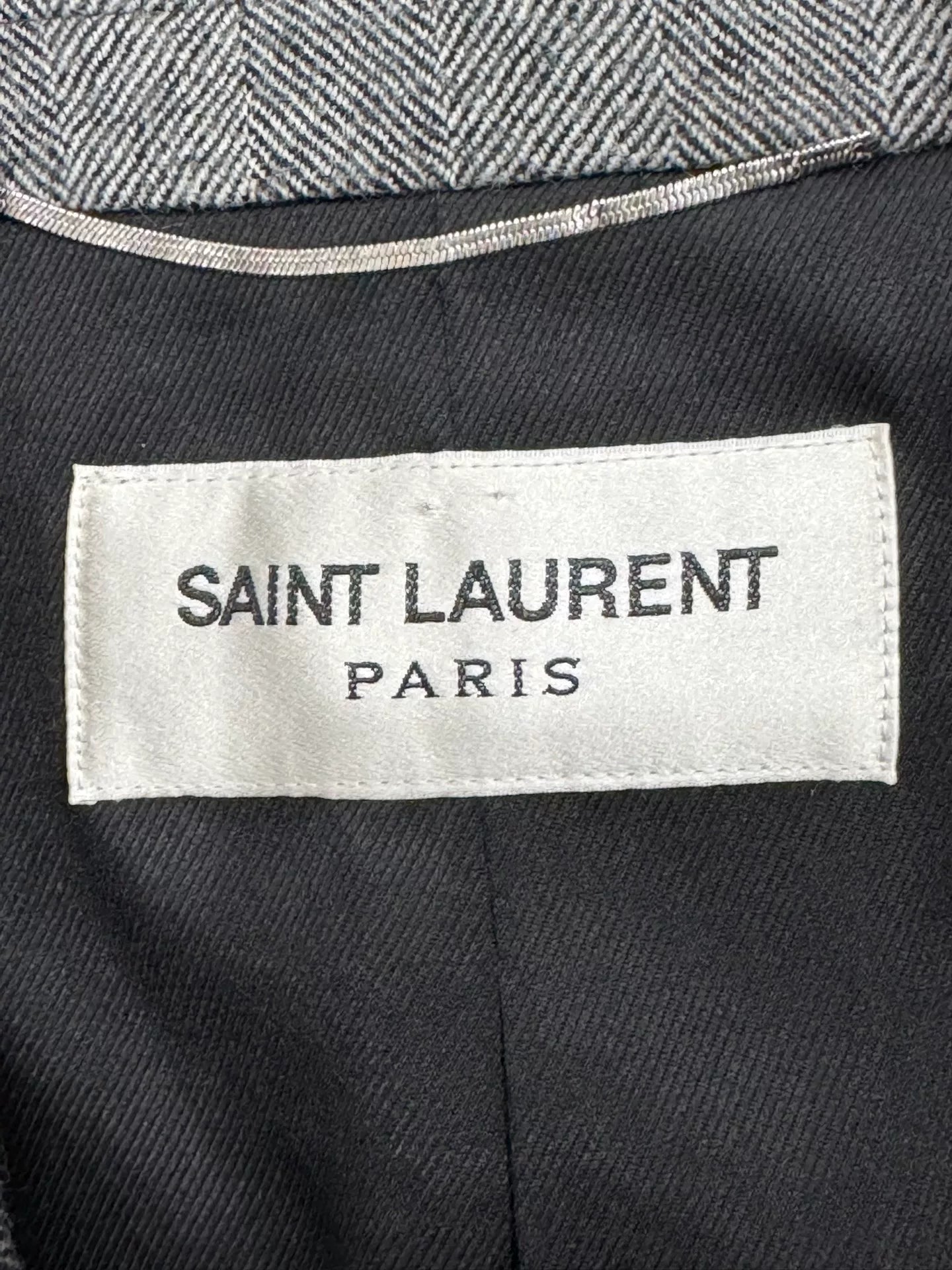 Saint Laurent Wool Blazer Size 46 Second Hand