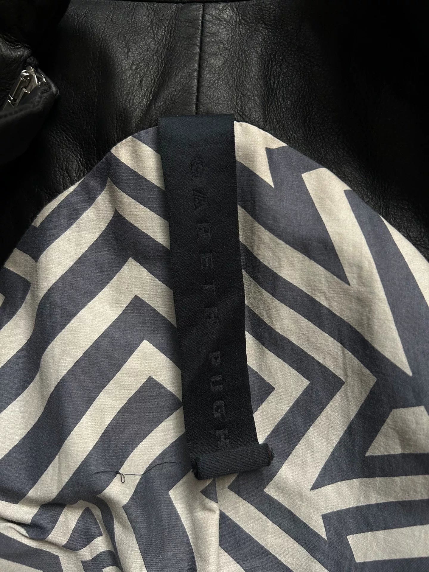 detachable zippered leather jacket by gareth pugh