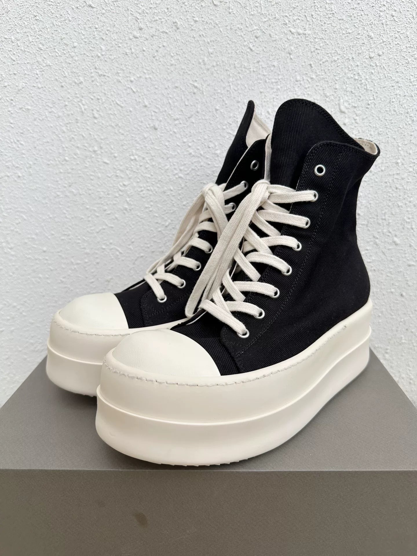 Rick Owens DRKSHDW Canvas Thick Sole Sneakers